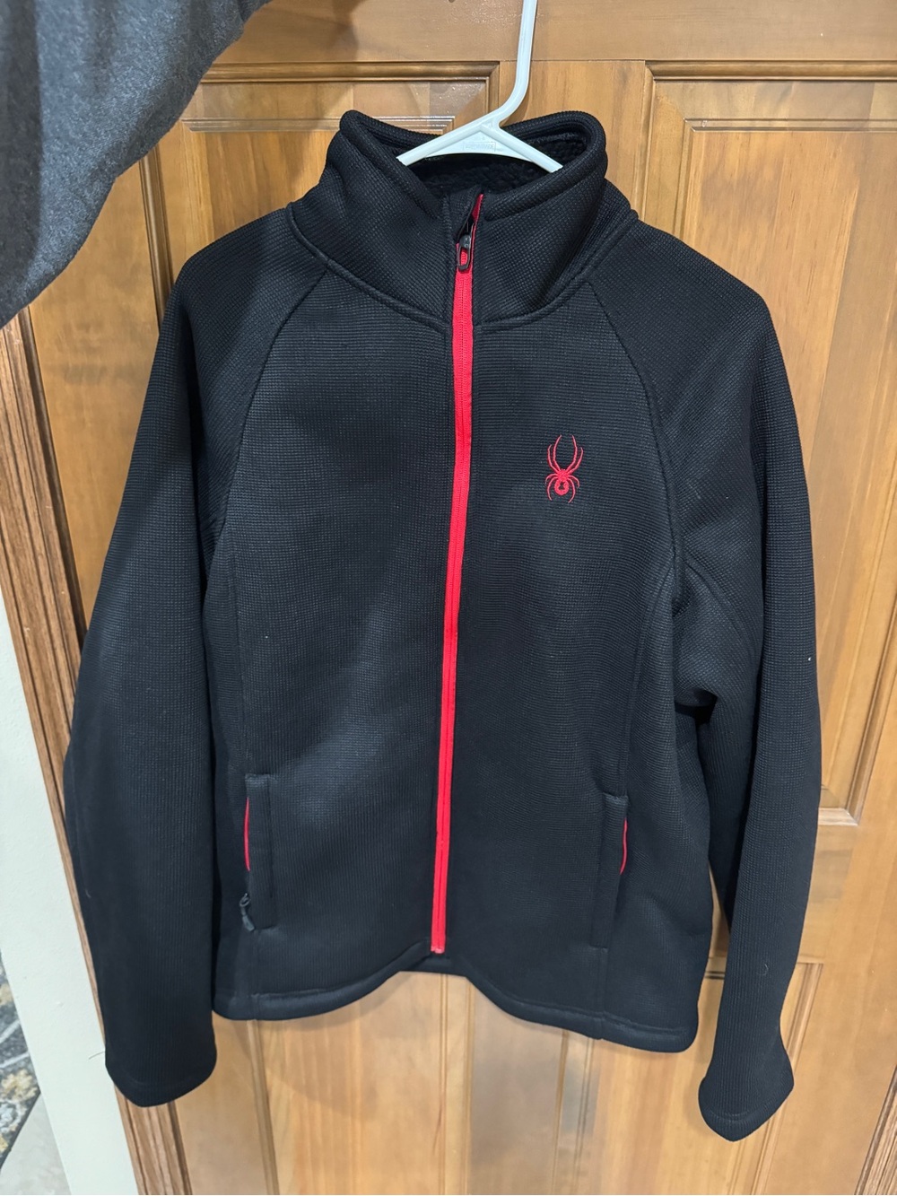 Spyder Mens Black Jacket with Red Trim